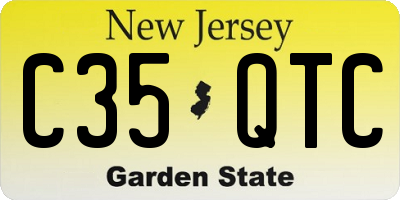 NJ license plate C35QTC