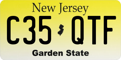NJ license plate C35QTF