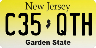 NJ license plate C35QTH