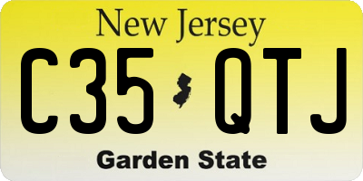 NJ license plate C35QTJ