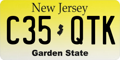 NJ license plate C35QTK
