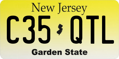 NJ license plate C35QTL