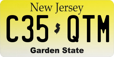 NJ license plate C35QTM