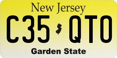 NJ license plate C35QTO