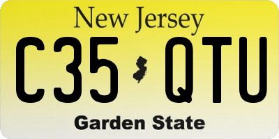 NJ license plate C35QTU