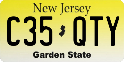 NJ license plate C35QTY