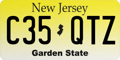 NJ license plate C35QTZ