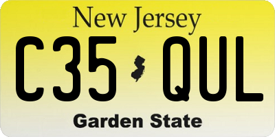 NJ license plate C35QUL