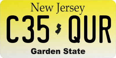 NJ license plate C35QUR