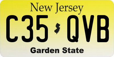 NJ license plate C35QVB