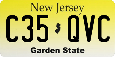 NJ license plate C35QVC