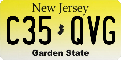 NJ license plate C35QVG