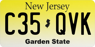 NJ license plate C35QVK