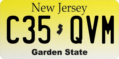 NJ license plate C35QVM