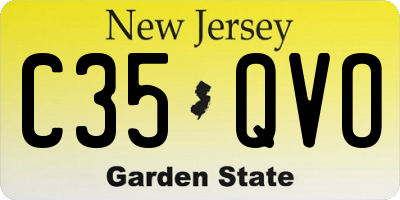 NJ license plate C35QVO