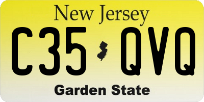 NJ license plate C35QVQ