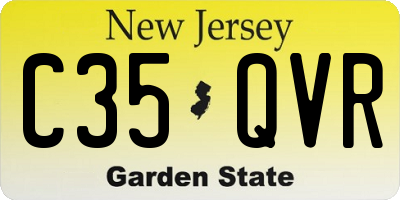 NJ license plate C35QVR