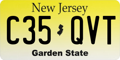 NJ license plate C35QVT