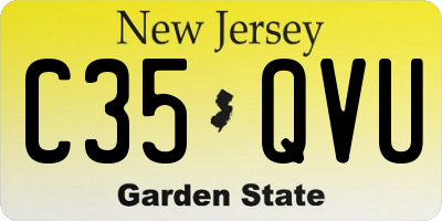 NJ license plate C35QVU