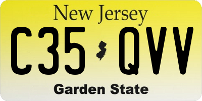 NJ license plate C35QVV