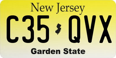 NJ license plate C35QVX