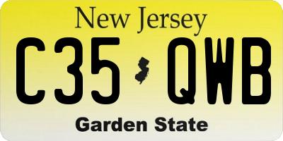 NJ license plate C35QWB