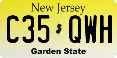 NJ license plate C35QWH