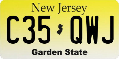 NJ license plate C35QWJ