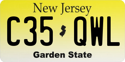 NJ license plate C35QWL