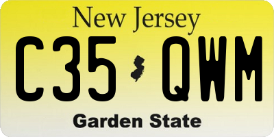 NJ license plate C35QWM