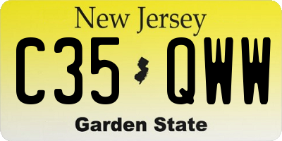 NJ license plate C35QWW