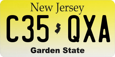 NJ license plate C35QXA