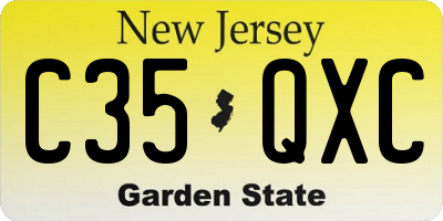NJ license plate C35QXC