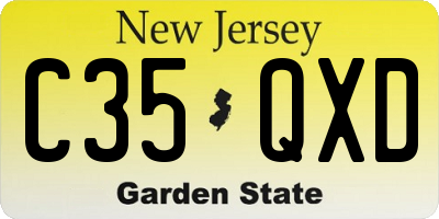 NJ license plate C35QXD
