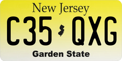 NJ license plate C35QXG