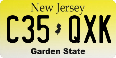 NJ license plate C35QXK