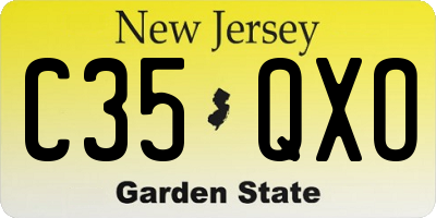 NJ license plate C35QXO