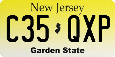 NJ license plate C35QXP