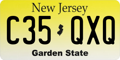NJ license plate C35QXQ