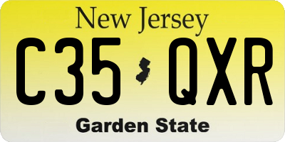 NJ license plate C35QXR