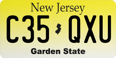 NJ license plate C35QXU