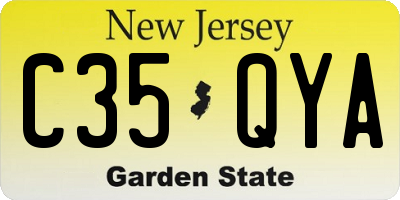 NJ license plate C35QYA