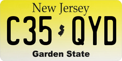 NJ license plate C35QYD