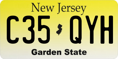NJ license plate C35QYH