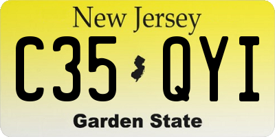 NJ license plate C35QYI