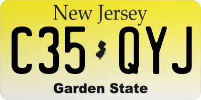 NJ license plate C35QYJ