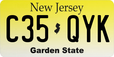 NJ license plate C35QYK