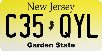 NJ license plate C35QYL