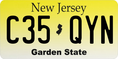 NJ license plate C35QYN