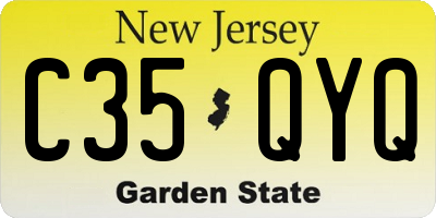 NJ license plate C35QYQ
